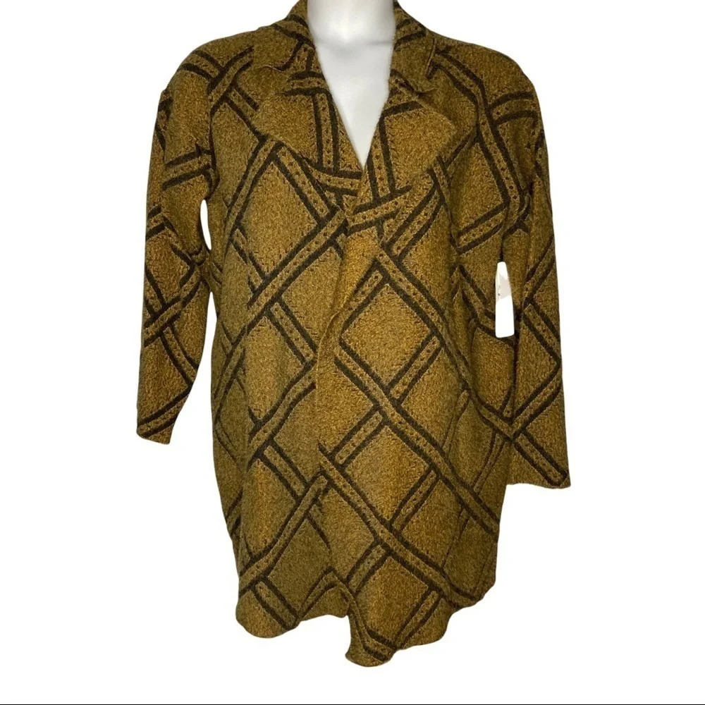 NWT Andrea Jovine Diamond Cut Cardigan Sz: L